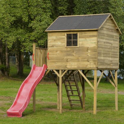 Medinis vaikų žaidimų namelis "Didysis Gandriukas"