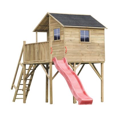 Medinis vaikų žaidimų namelis "Didysis Gandriukas"