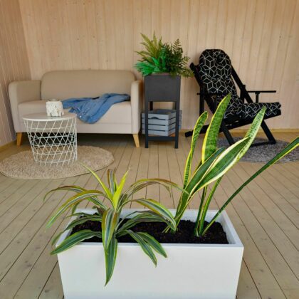 Vazonas "Blanka" su vandens rezervuaru, 79cm