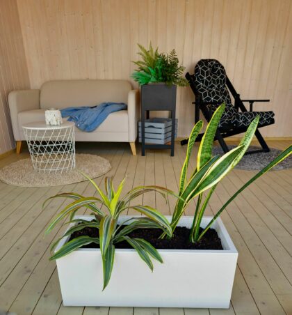 Vazonas "Blanka" su vandens rezervuaru, 79cm