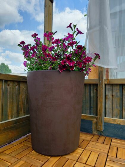 Vazonas "Granitas" su vandens rezervuaru, 53 cm