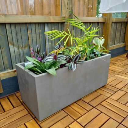 Vazonas "Kvarcas" su vandens rezervuaru, 25 cm