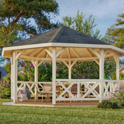 medinė pavėsinė "patogumas" 18 m2