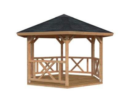 medinė pavėsinė „patogumas“ 9,9 m2