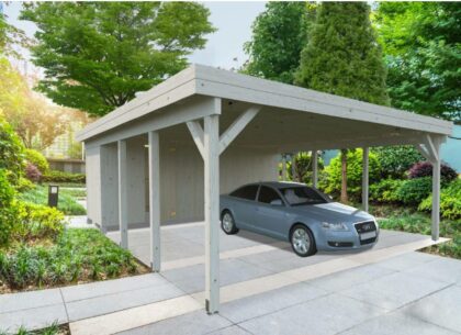 Medinė stoginė automobiliams „Karolis“ 40,6 m2