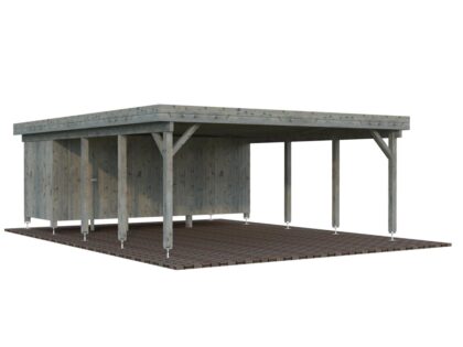 medinė stoginė automobiliams „karolis“ 40,6 m2