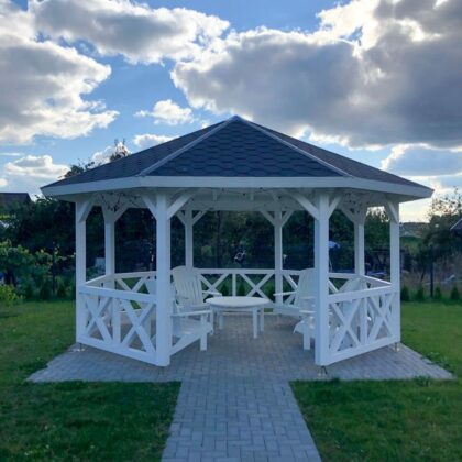 Medinė pavėsinė "Patogumas" 18 m2