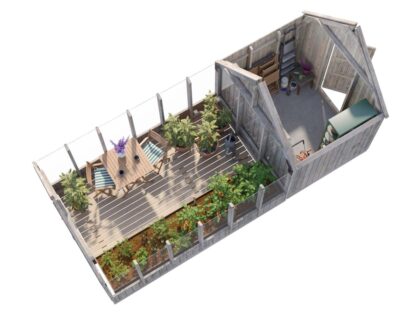 medinis sandėliukas "emilija“, 4m2