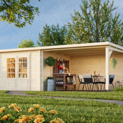 medinis sodo namelis „ela“ 8,7 + 10,0 m2