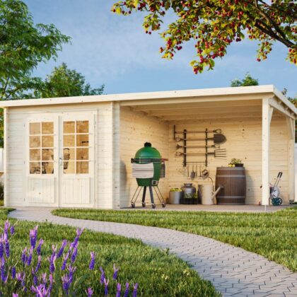 medinis sodo namelis „ela“ 6,9 + 8,2 m2