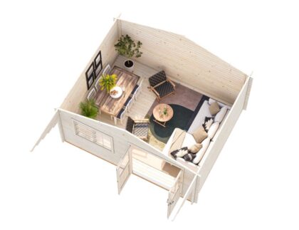 medinis sodo namelis „salomėja“ 19,1 m2