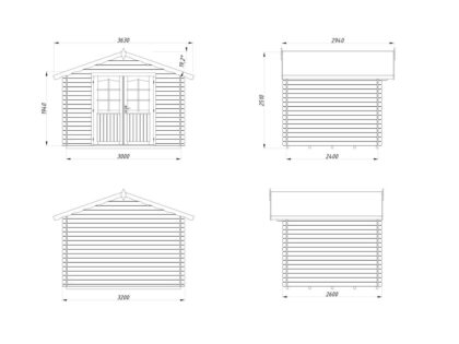 medinis sodo namelis „vasara" 6,9 m2