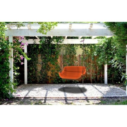 Pakabinamas dvivietis hamakas (rausvai rudos spalvos)