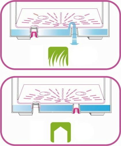 Vazonas "Antracitas" su vandens rezervuaru, 25 cm