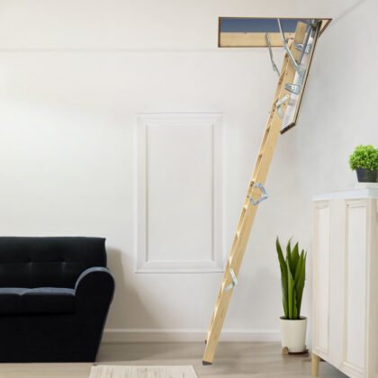 mediniai palėpės laiptai „greenline" 90 x 70 cm