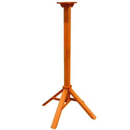 Medinis stovas lesyklėlei, rudos spalvos