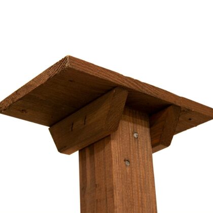 Medinis stovas lesyklėlei, tamsiai rudos spalvos