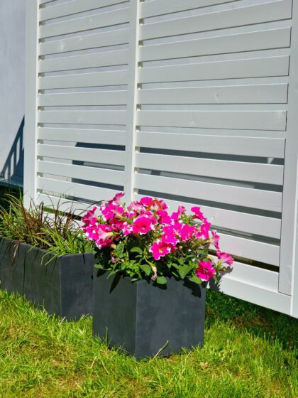 Vazonas "Blanka" su vandens rezervuaru, 53 cm