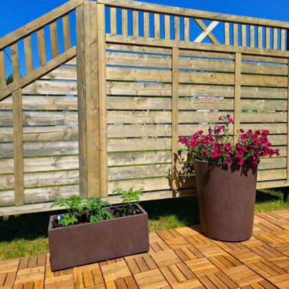 Vazonas "Blanka" su vandens rezervuaru, 53 cm