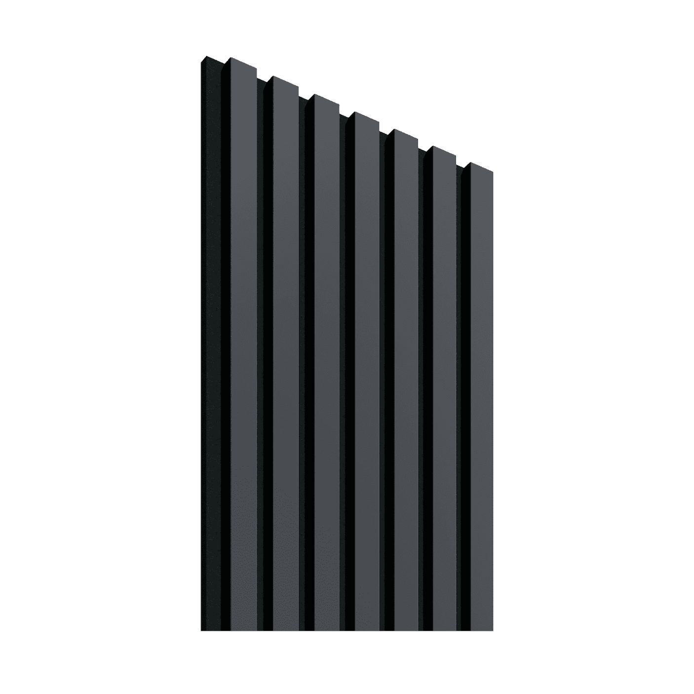 Akustinė lamelių sienelė, 265x30cm, black