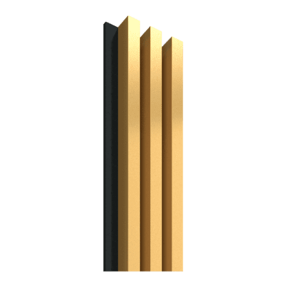 Akustinė lamelių sienelė, 265x17,2cm, gold