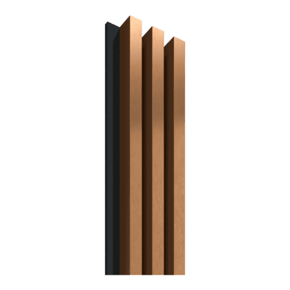 Akustinė lamelių sienelė, 265x17,2cm, copper