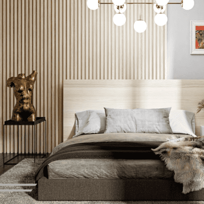 Lamelių sienelė, 275x17,2cm, ash