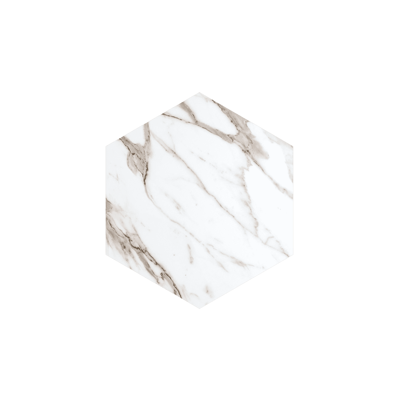 Sienos dekoracija Hexagon, 30x30cm, white marble
