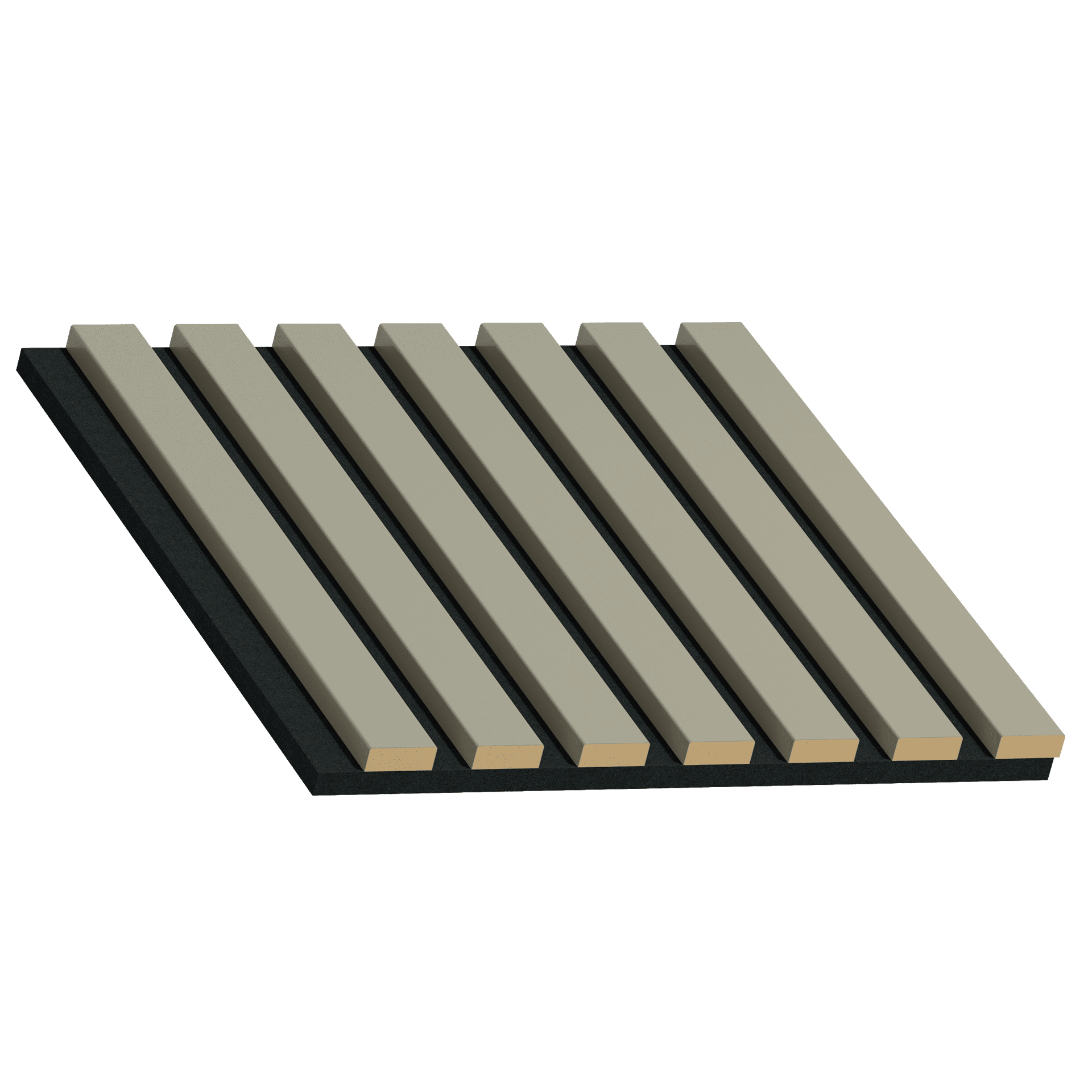 Akustinė lamelių sienelė, 30x30x2cm, olive