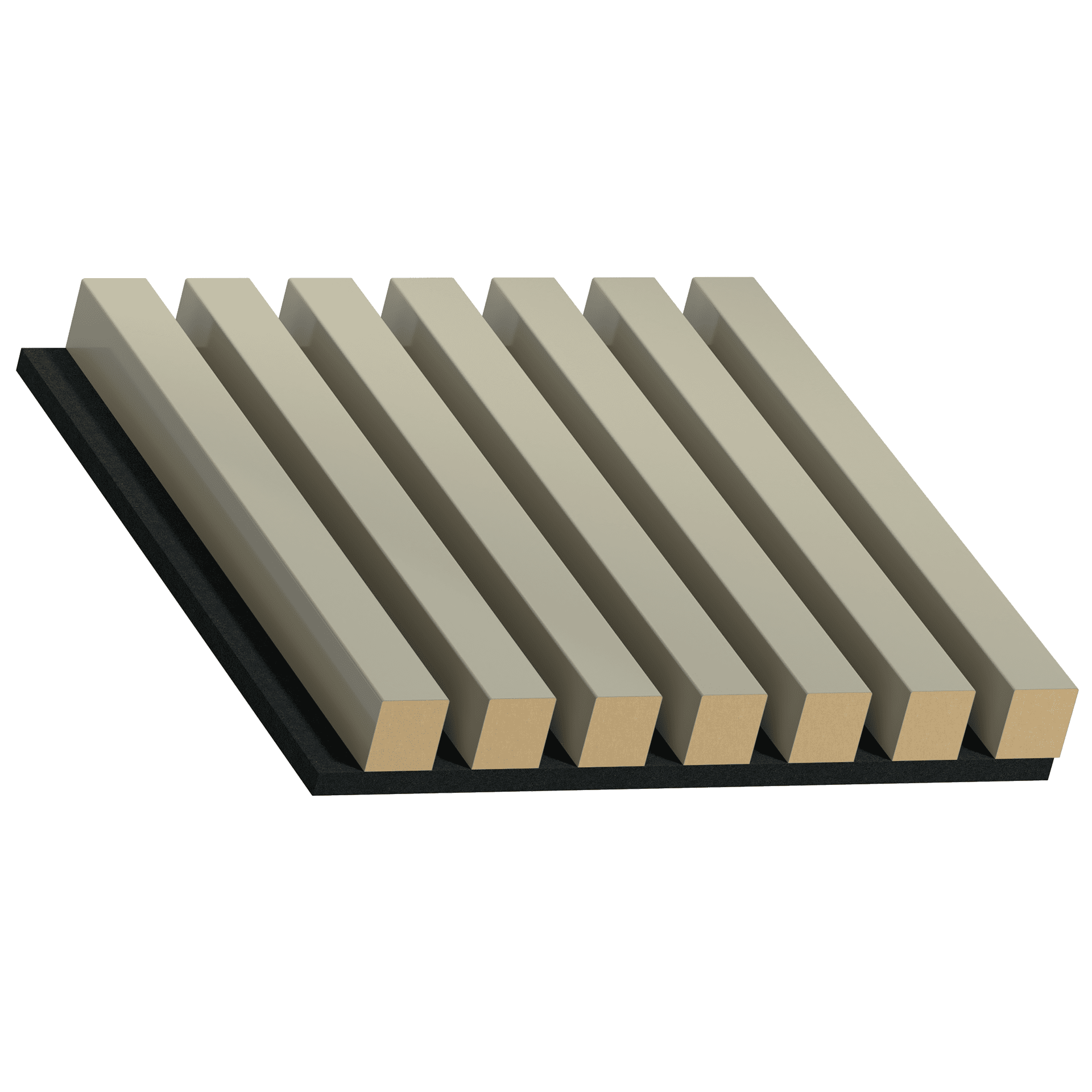 Akustinė lamelių sienelė, 30x30x4cm, olive