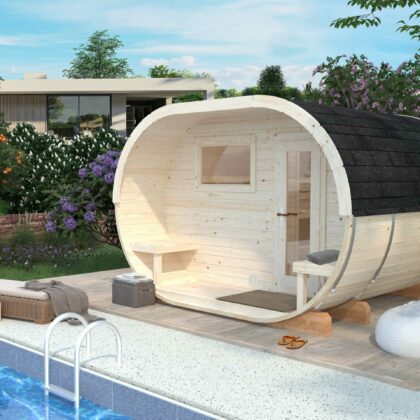 Medinė lauko pirtis "Anetė" 3+1,5m2