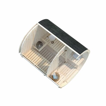 Medinė lauko pirtis "Anita" 1,3+0,7 m2