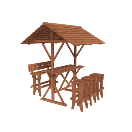 Medinis lauko baldų komplektas "Leonardas"