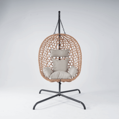 pakabinamas supamasis krėslas „linda”, kreminis