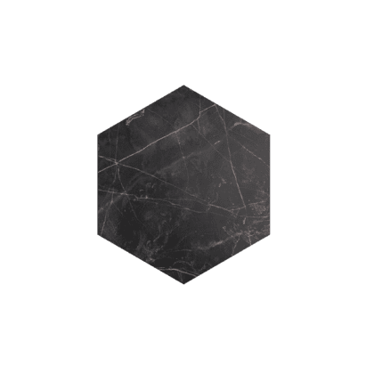 Sienos dekoracija Hexagon, 30x30cm, black marble