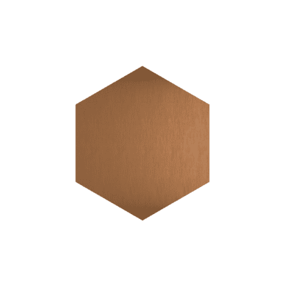 Sienos dekoracija Hexagon, 30x30cm, copper