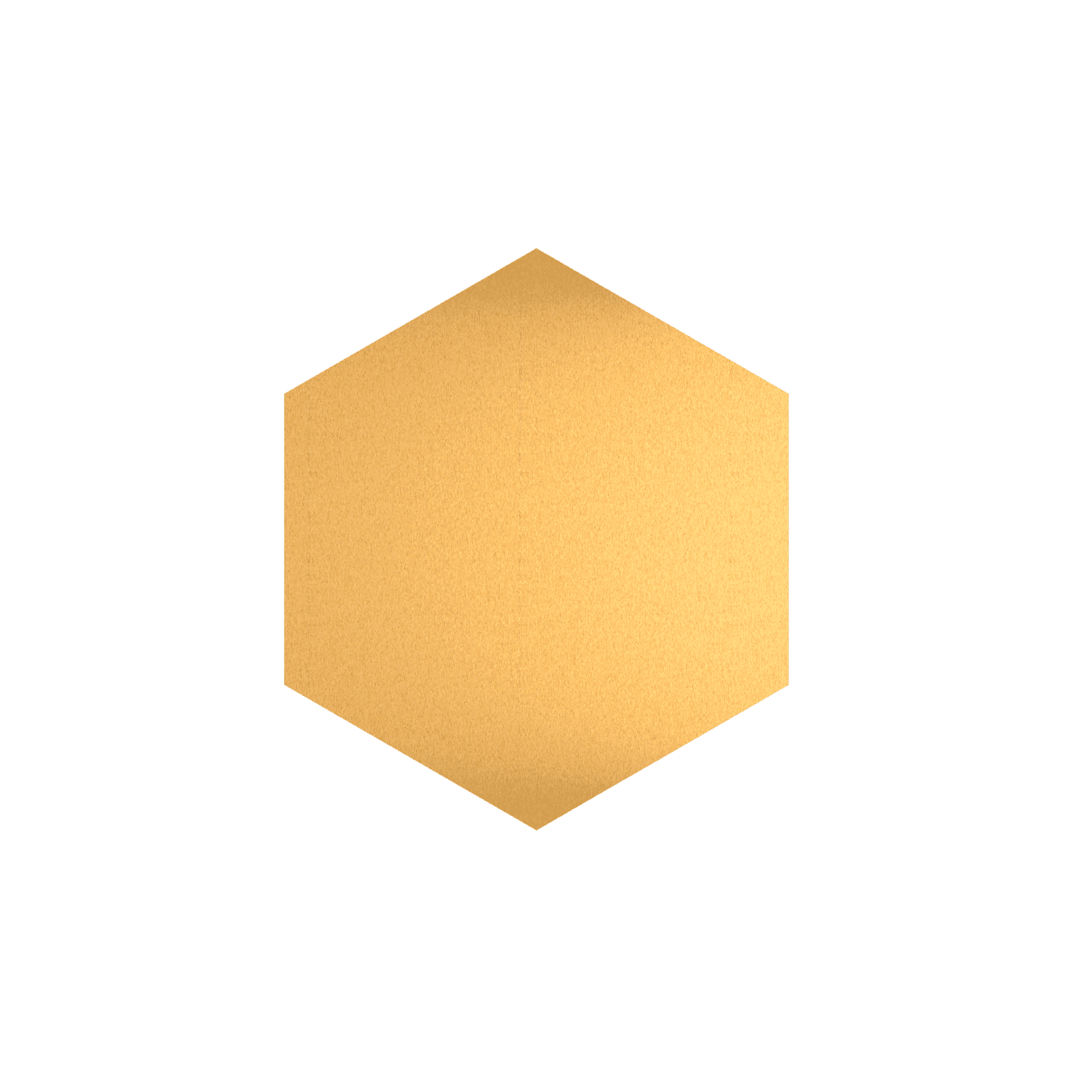 Sienos dekoracija Hexagon, 30x30cm, gold