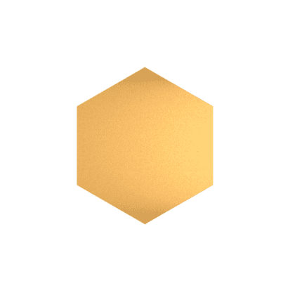 Sienos dekoracija Hexagon, 30x30cm, gold