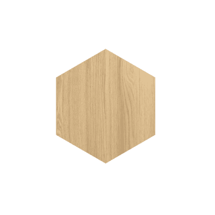 Sienos dekoracija Hexagon, 30x30cm, oak