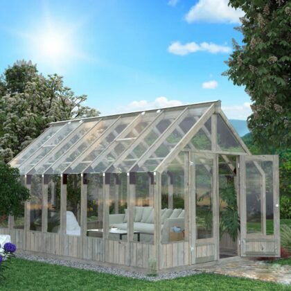 Stiklinis sodo namelis "Emilija“ 13,8 m2