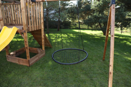 Sūpynės „Gandro lizdas“ 120 cm, juodos - Image 5