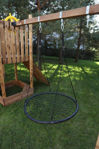 Sūpynės „Gandro lizdas“ 120 cm, juodos - Image 8