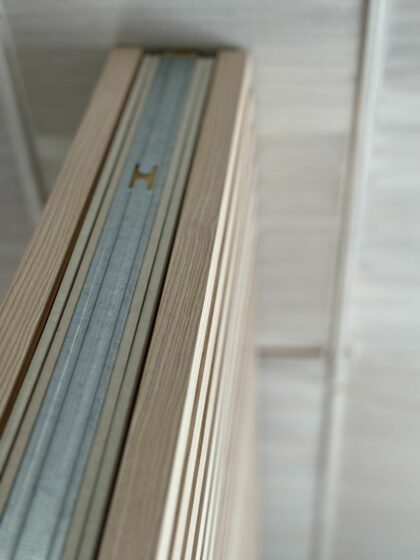 Lamelių sienelė, 275x17,2cm, ash