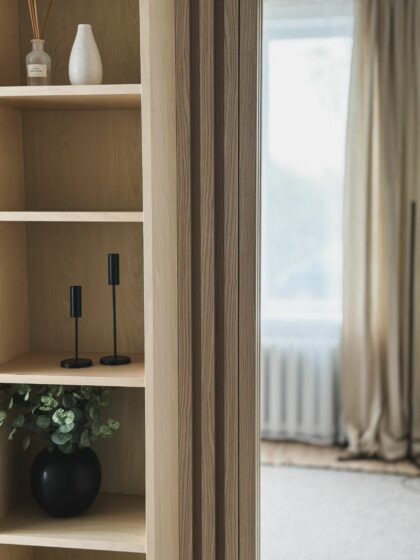 Lamelių sienelė, 275x17,2cm, ash