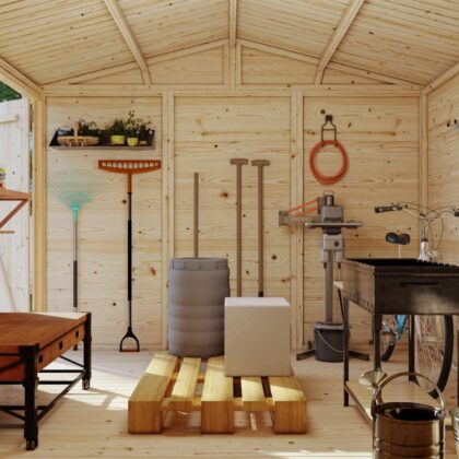 medinis sandėliukas „vilkas“ 14,7 m2