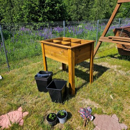 Pakelta medinė lysvė "Šeši" 85 x 60 x 82 cm - Image 2