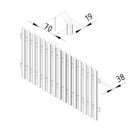 Tvoros segmentas Eliza10, 180x100cm