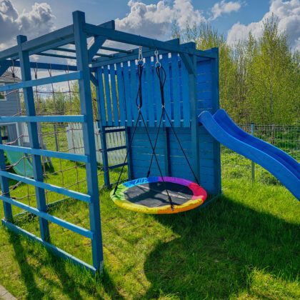 Sūpynės „Gandro lizdas“ 100 cm, spalvotos