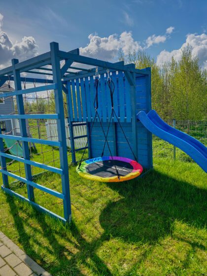 Sūpynės „Gandro lizdas“ 100 cm, spalvotos