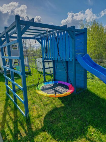 Sūpynės „Gandro lizdas“ 100 cm, spalvotos